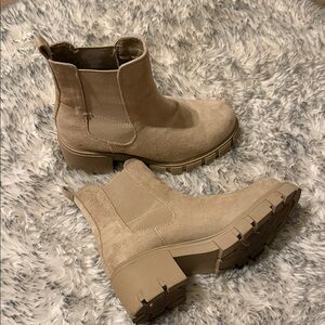 Madden Girl Beige Ankle Booties